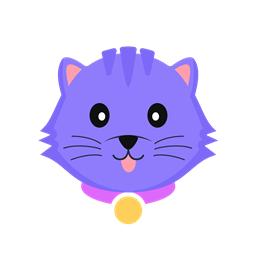 Purple Cat character